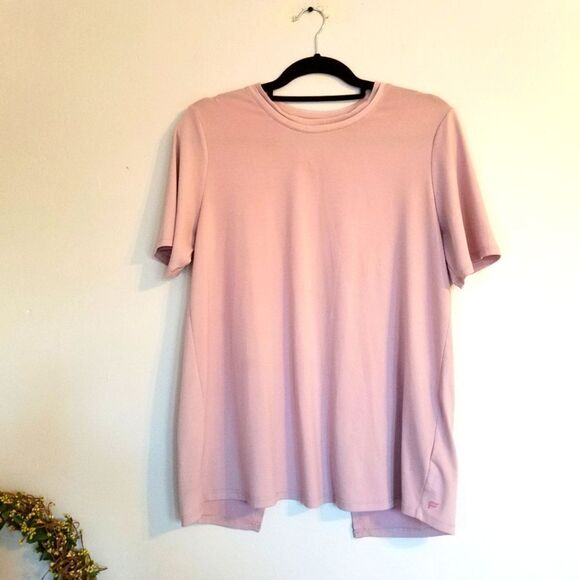 Fabletics Vivienne Cross Back Tee Dusty Rose - Picture 7 of 13